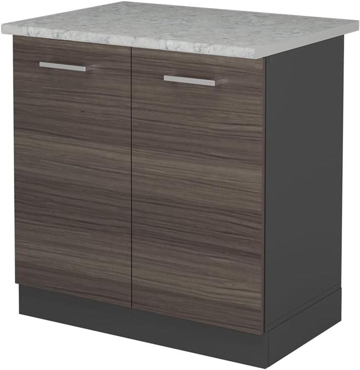 Wastafelkast - Spoelkast Keuken - Keuken Organiseren - Flexibel Indeeldbaar - 80 cm - Edelgrijs