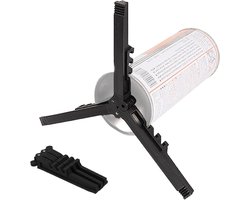 Canister Stabilizer – Driehoek Opvouwbare Fornuis Flessenstandaard voor veilige balans met statief bevestigingshouder, draagbare basis voor kamperen koken, outdoor picknick, wandelen, reizen