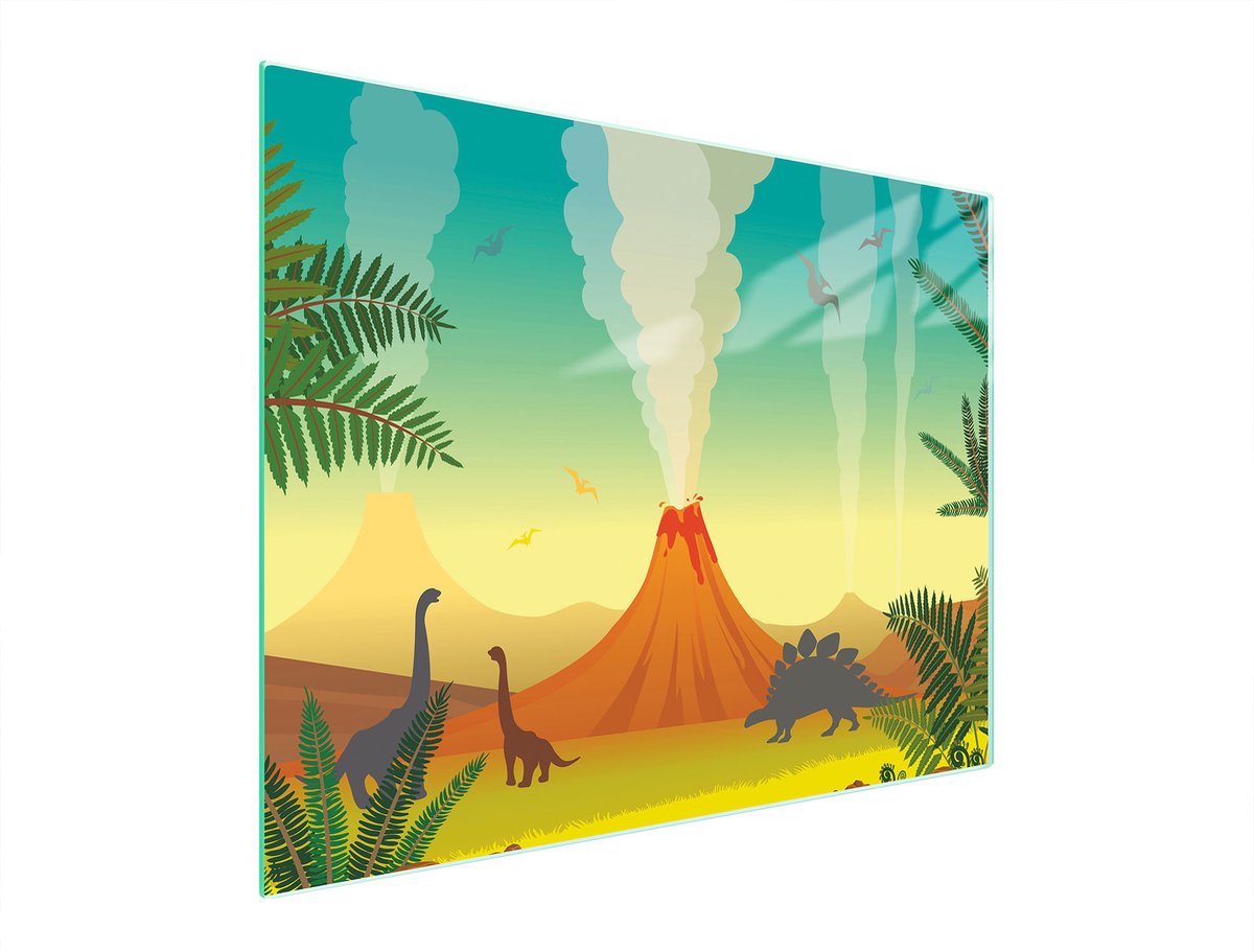 TMK ArtDeko - Snijplank - 52x40 cm - Gehard Glas - Vulkanontwerp