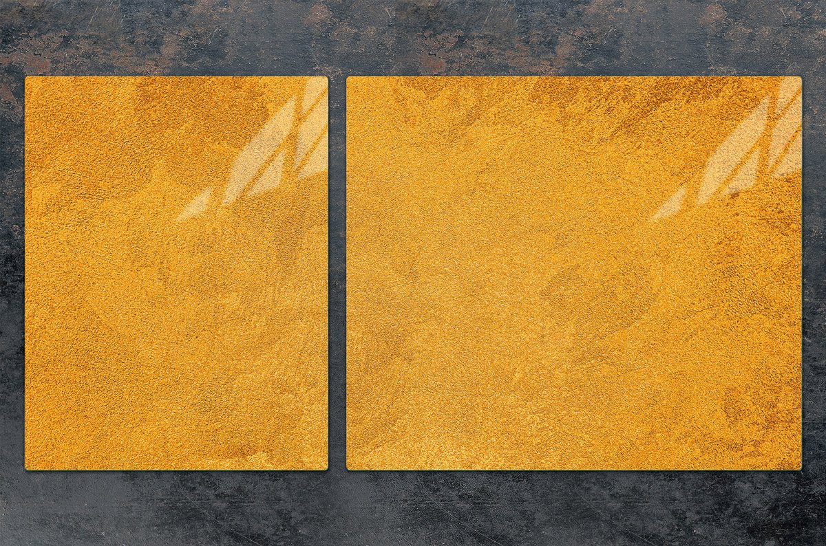 TMK ArtDeko Serie - Glazen Snijplank - 100x52cm - Gouden Motief