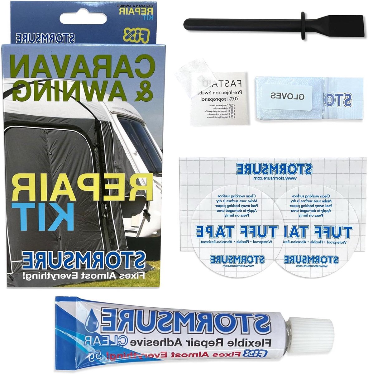 Reparatie Kit - Luifel Herstel - Caravan Onderhoud - Waterdichte Afdichting - Groot - Wit