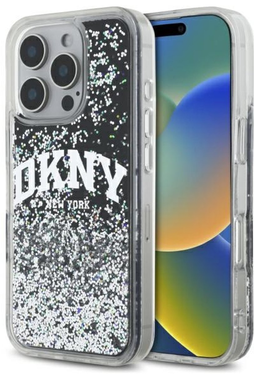 Dkny Hardcase Liquid Glitter Arch Logo Voor Iphone 16 Pro Max Bescherming