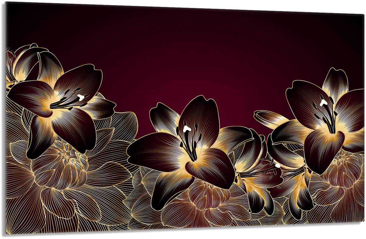 TMK ArtDeko Orchidee - Glazen Beschermplaat - 80x52 cm - Snijplank - Keukenaccessoire