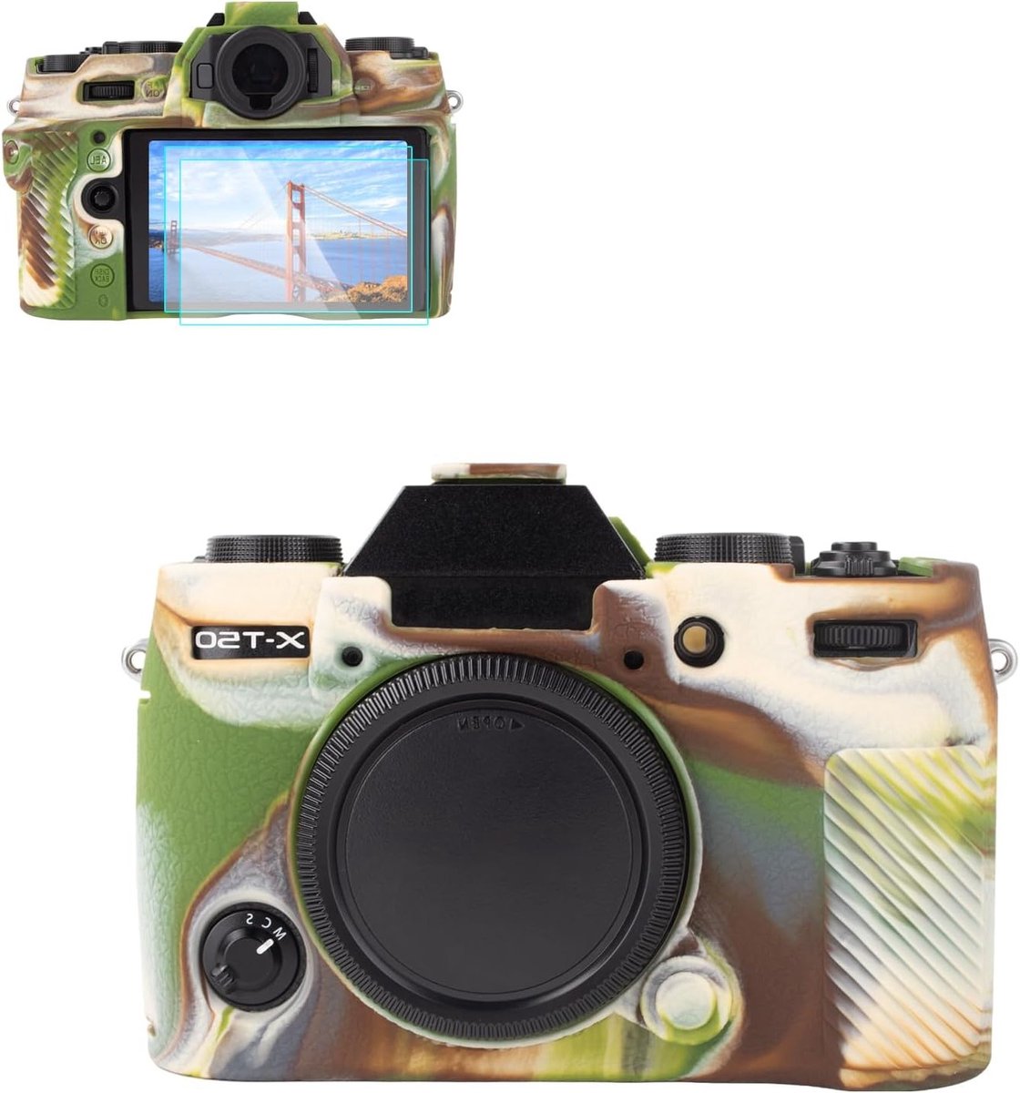 Matte Siliconen Beschermhoes voor Fujifilm X-T50 Camera met 2 Screen Protectors en Lichtgewicht Ontwerp, Ideaal voor Fotografie Accessoires