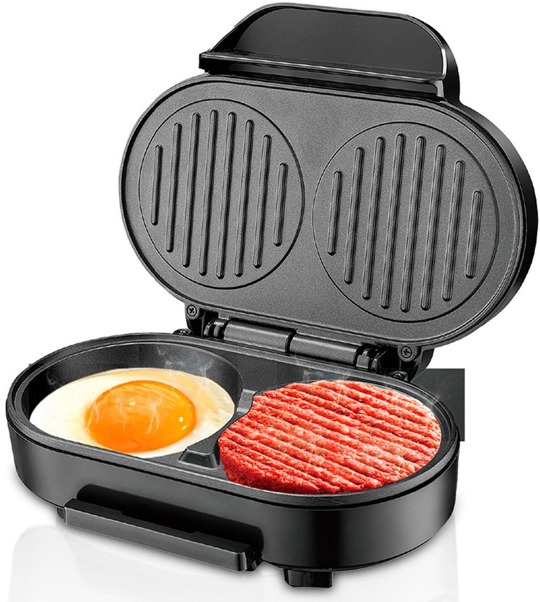 Allecto - Electric Breakfast Machine - Multifunctionele Eieren Maker - Compact en Draagbaar - Ideaal voor Ontbijt - Aluminium Verwarmingsplaat - Ge...