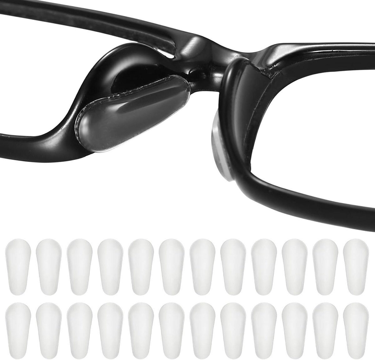 Zelfklevende Neuspads - Bril Pads - Comfortabel Dragen - Antislip Siliconen - 18 mm dik - Transparant