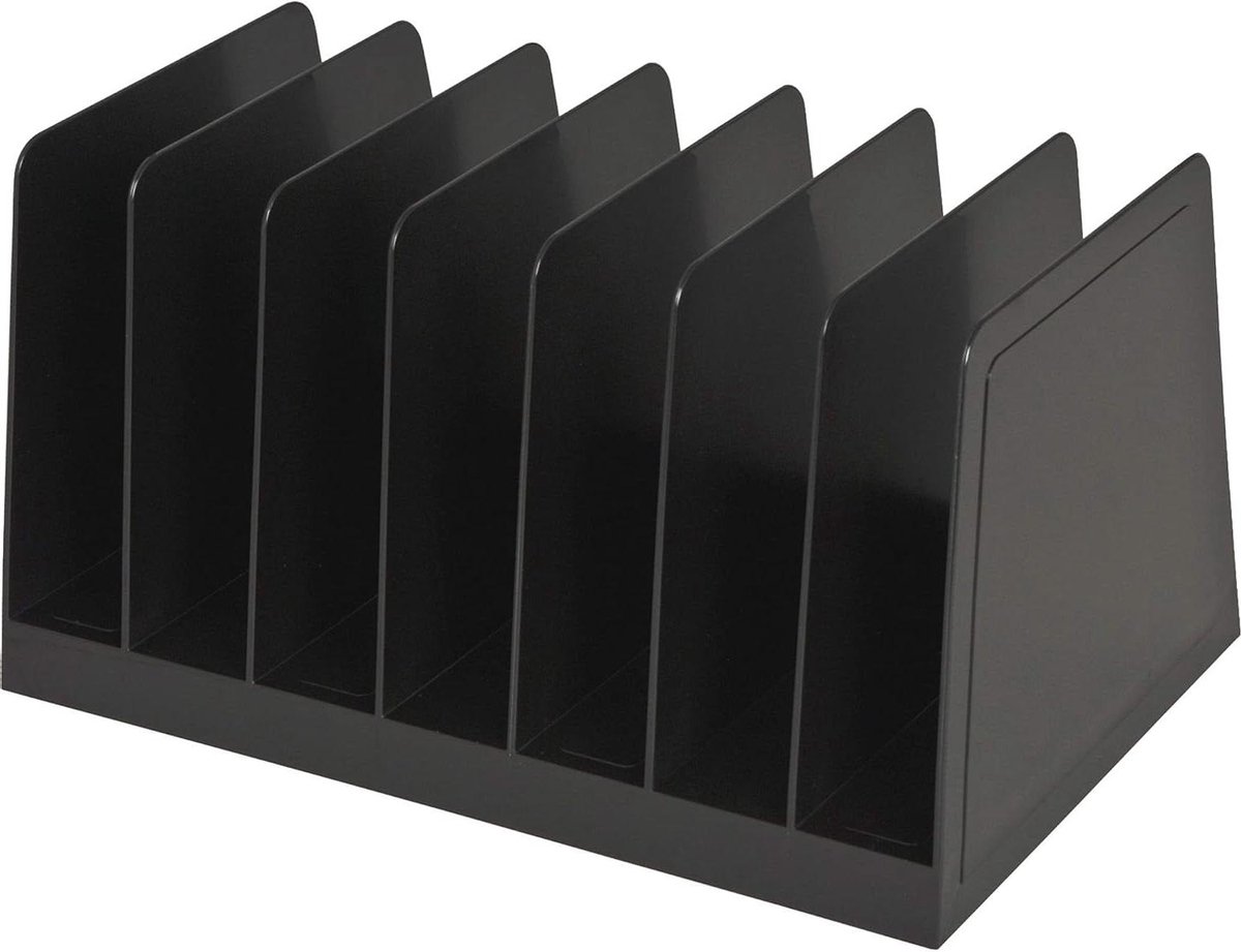 Bureau Organizer - Papieren Sorter - Kantoor Organiseren - Zeven Compartimenten - 115 cm Hoog - Zwart