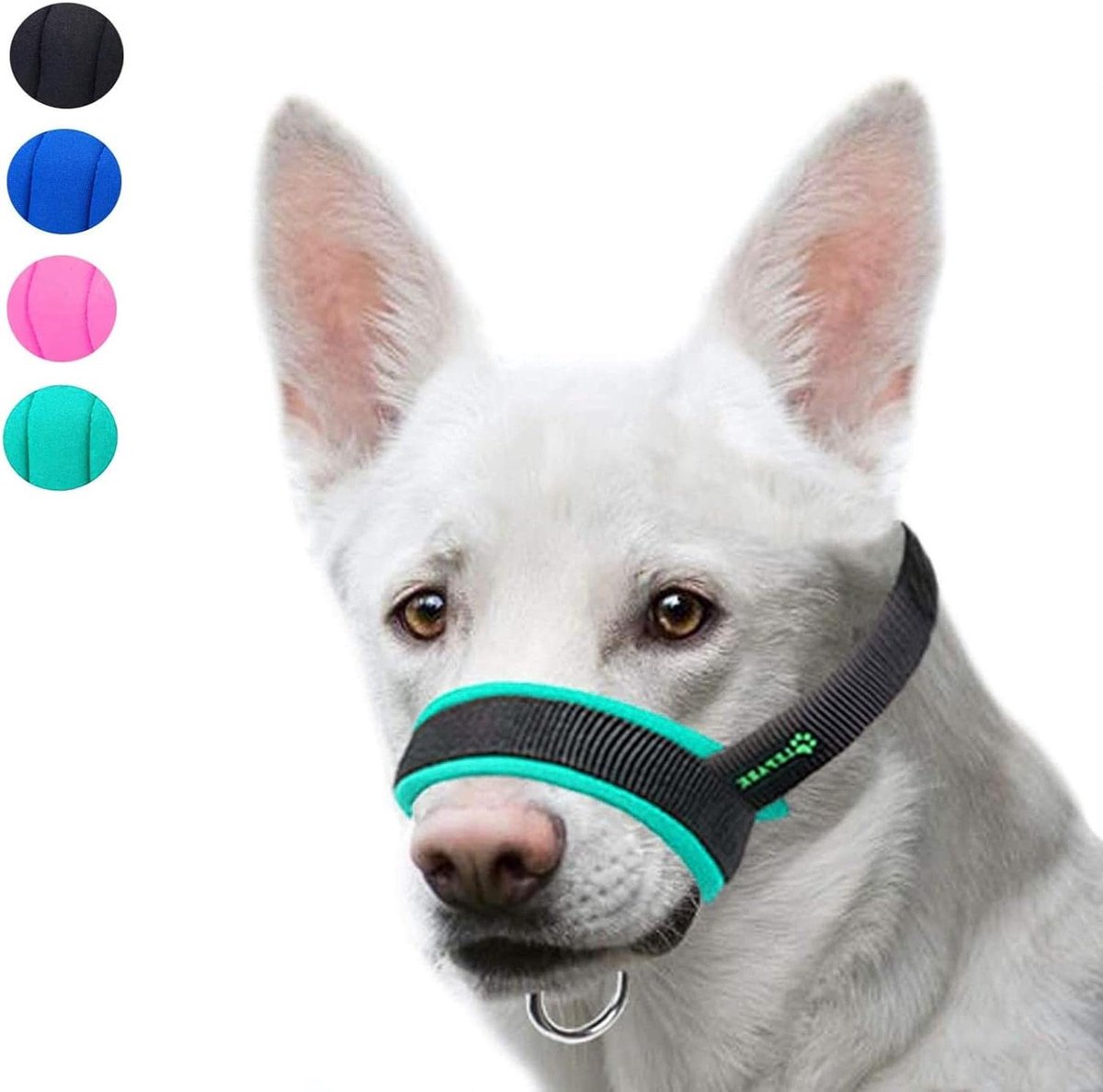 Honden Muilkorf - Snuitband Hond - Veilig Wandelen - Ademend Stof Ontwerp - XXL - Groen