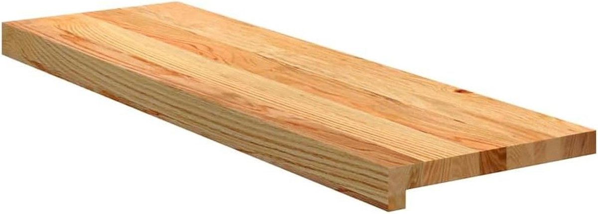 Houten Traptreden - Tredetrede Traptrede - Trap Bekleden - Massief Eikenhout - 80x25x2 cm - Lichtbruin