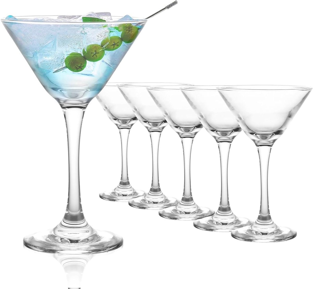 Dailygoods- Martiniglas 160 ml - 6 x Feestdrinkglazen - Cosmopolitanglazen - Transparant Glas - Geschikt voor Thuisgebruik - Afmetingen 10 x 16 cm - Cocktailglas