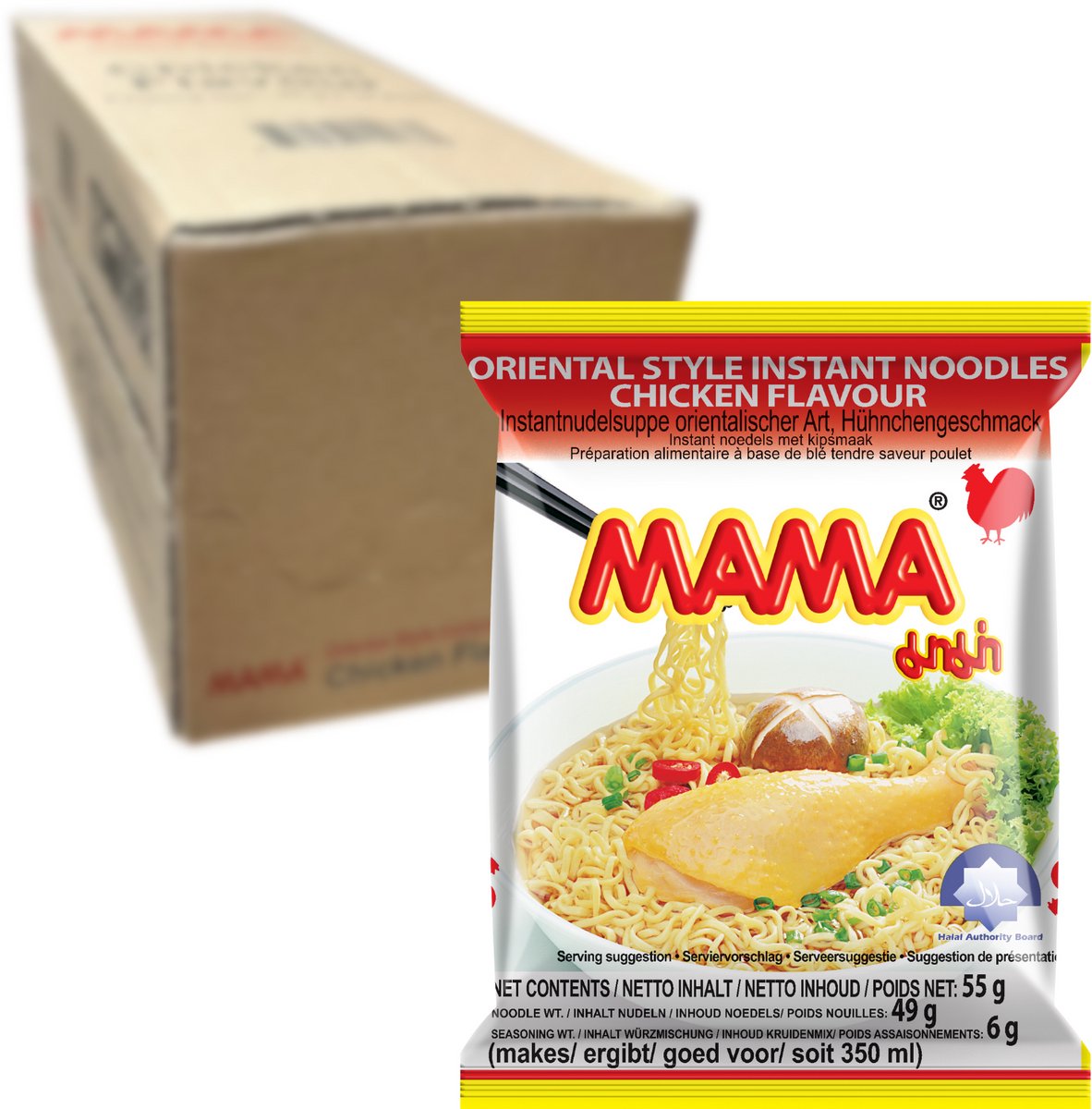MAMA - Instant Noedels Kip 10-Pack - 10 X 55 GR - Multipack