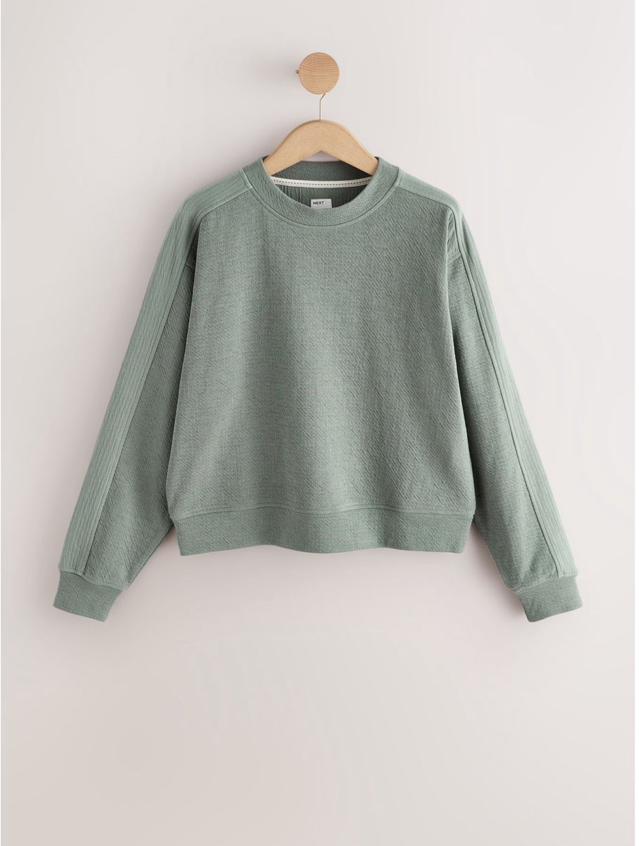 Next - Dames - Sweatshirt met textuur - Groen