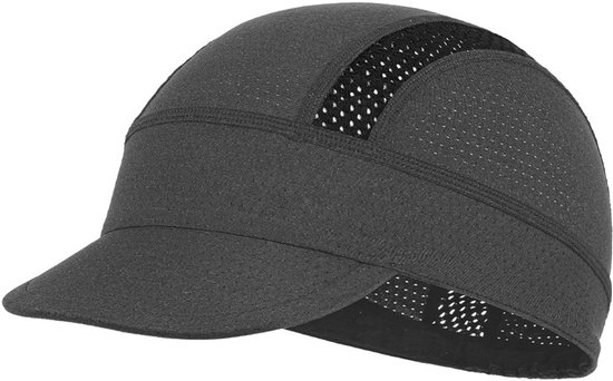 Fietsmuts, verkoelende helmmuts, helmmuts met klep — Fietsmuts — Nauwsluitende helmmuts — Fietsmuts voor heren — Helmaccessoire met zonneklep — Motorhelm-muts — Unisex hardloop- & fietsmuts (grijs) | Specifiek ontworpen om onder een helm te dragen