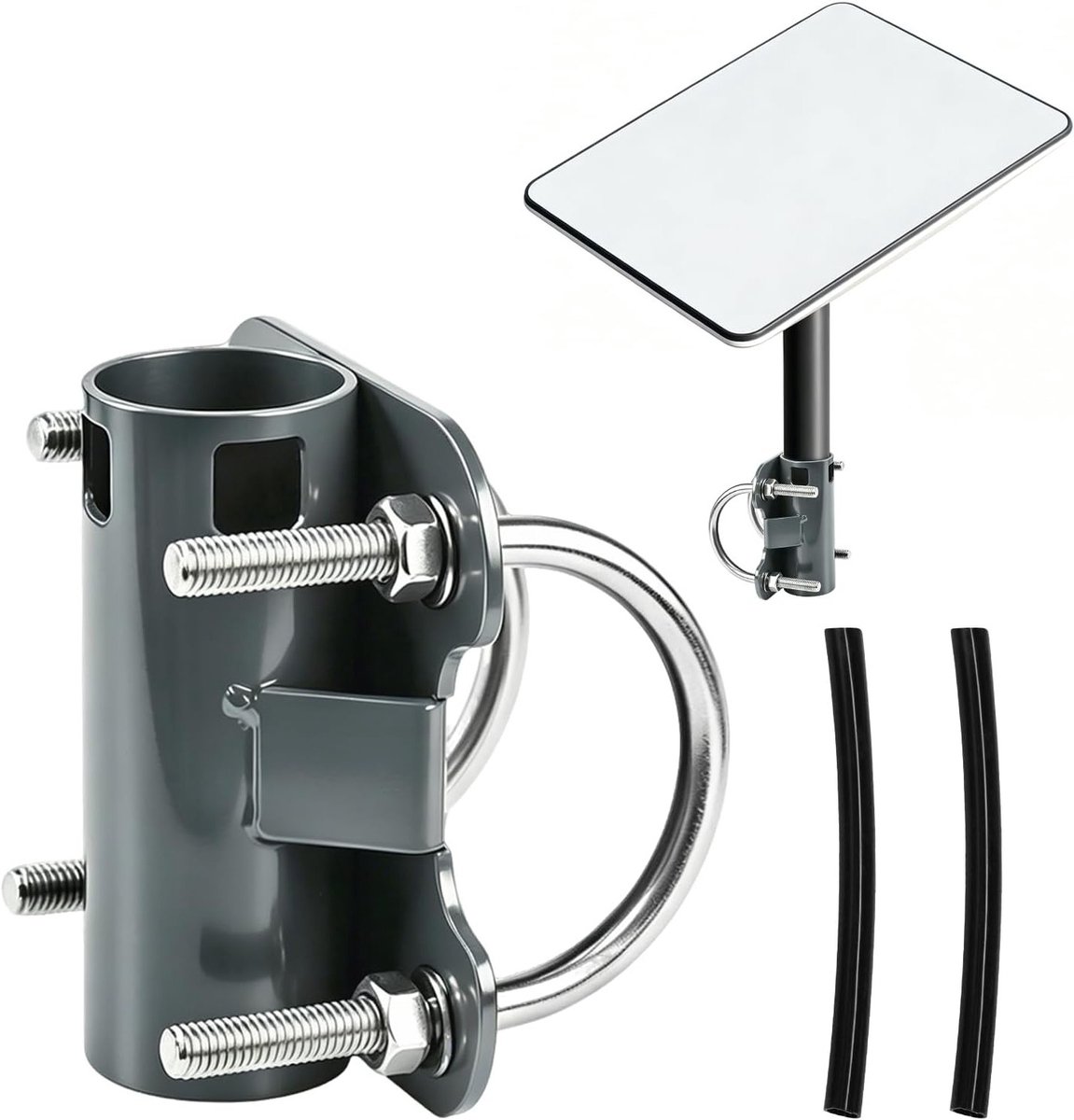 Verstelbare U-beugel mastklem voor antennemast 30-50 mm, stevige buishouder voor wand, dak en camper montageset