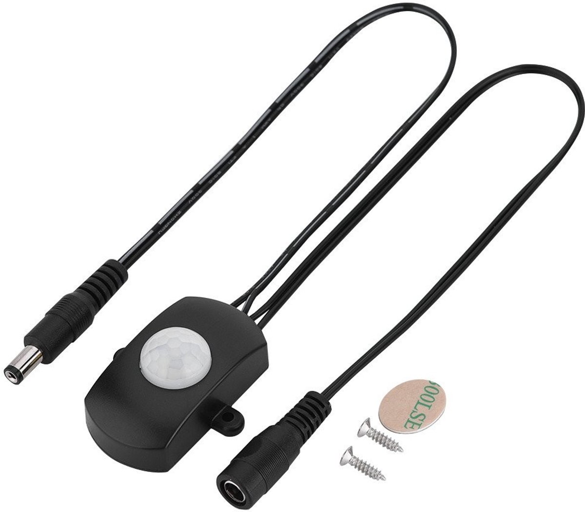Dailygoody - Infrarood Bewegingsmelder - Automatische Schakelaar - Laag Energieverbruik - Zwart - LED-strip Sensor - Voor Beveiliging en Lichtrege...