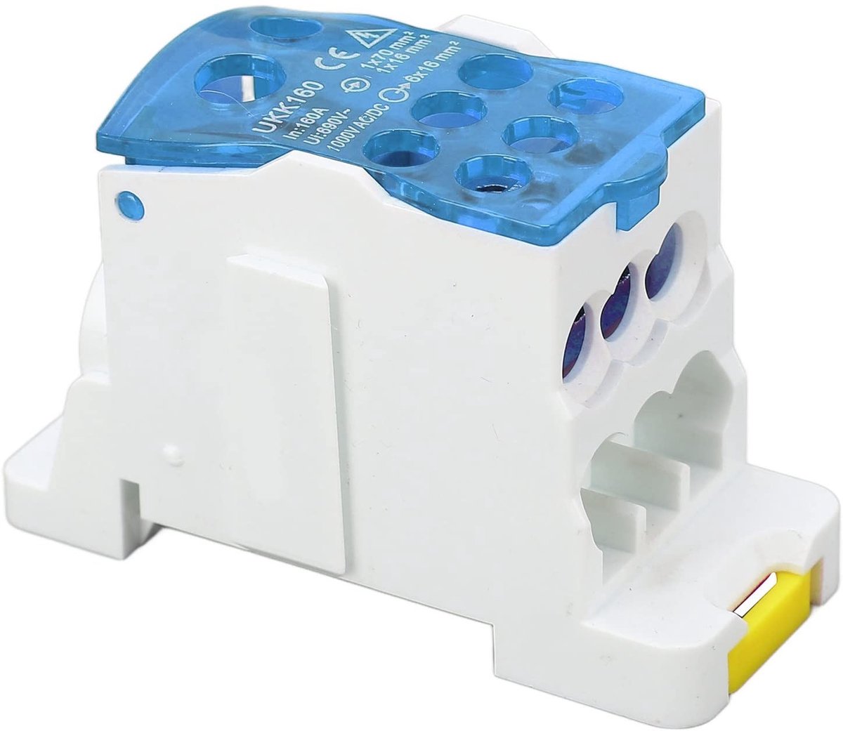 Dailygoody - Verdelerbox met vergrendeling - Kabelbox - Efficiënte bedrading - Blauw - Snelbedradingskabelverbinders - Geschikt voor DIN-rail -