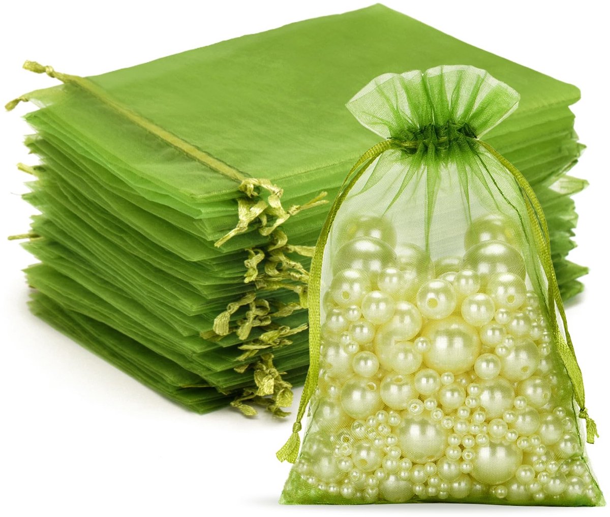 Dailygoody - Organzazakjes - Cadeauzakjes - Hoogwaardige kwaliteit - 10 x 15 cm - Sieradenzakjes - Geschikt voor bruiloften, snoep en meer