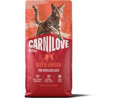Carnilove active adult sterilised all breeds beef / venison