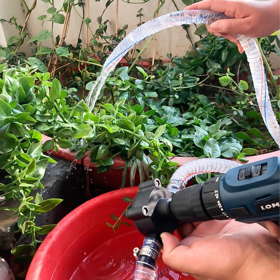 Allecto - Mini-elektrische boormachinepomp - Waterpomp - Kunststof behuizing - Zwart - Vloeistofpomp - Geschikt voor tuinbak en regenvat van Merkloos — afbeelding 4