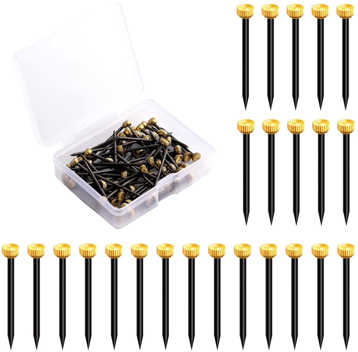 Dailygoods- Ophangspijkers 70 Stuks - Fotospijkers - Platte Kop