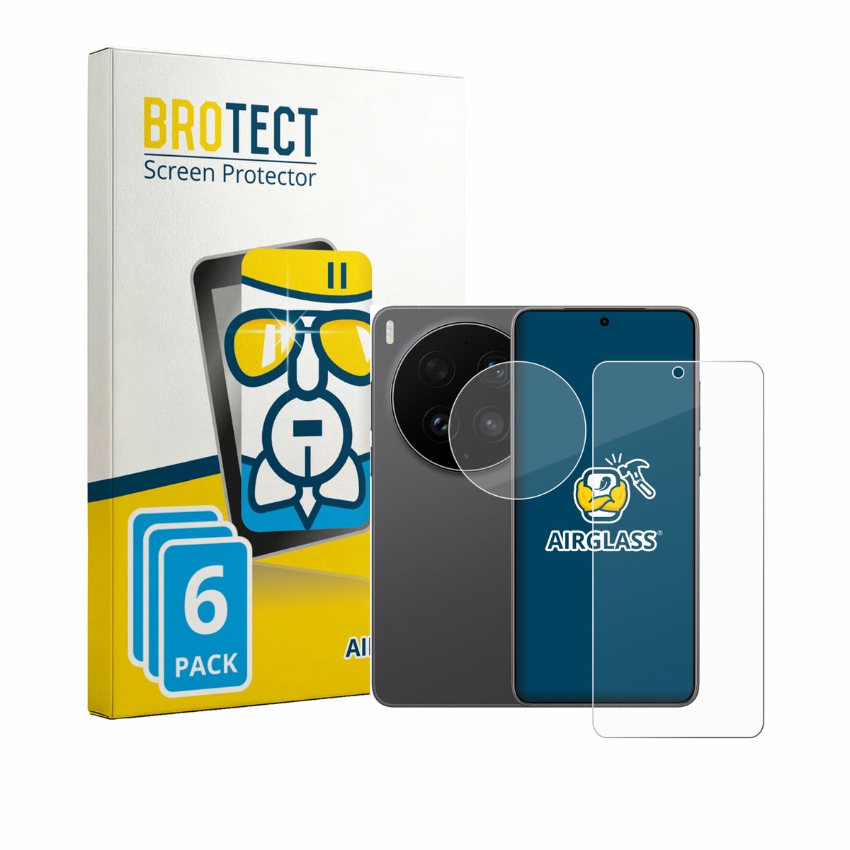 Screenprotector 6 Stuks voor Vivo X300 Ultra (Voor+Camera) Beschermglas transparant