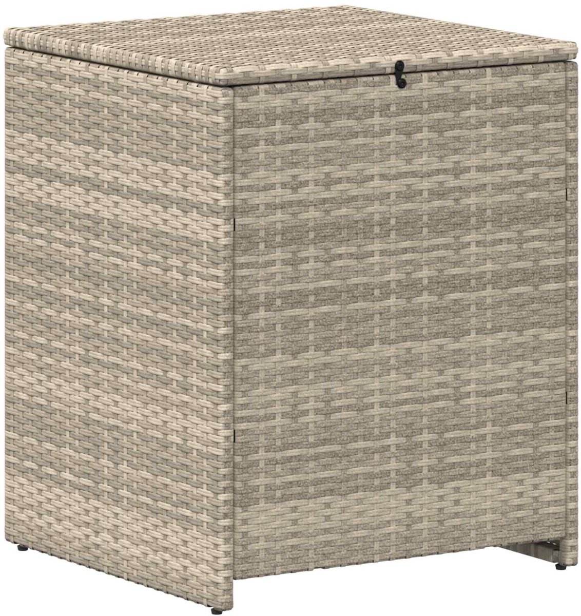 vidaXL - Kussenbox - Lichtgrijs - 55 - x - 55 - x - 69 - cm - poly - rattan