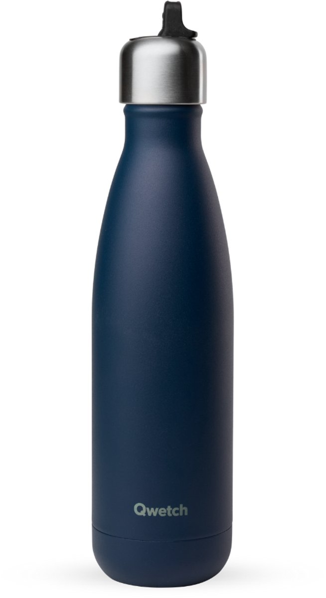 Qwetch - Isothermische fles - Originals Blauw Sportdop- 500ml