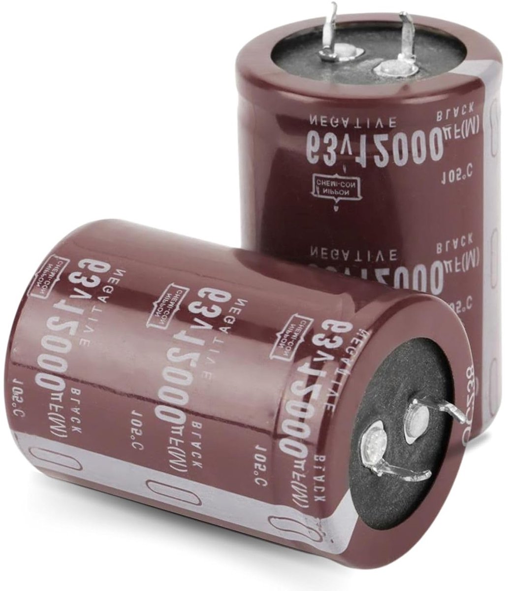 2 Stuks 63V 12000uF Audio Capacitor - HIFI Elektrolytische Condensatoren voor Geluidssystemen en Versterkers