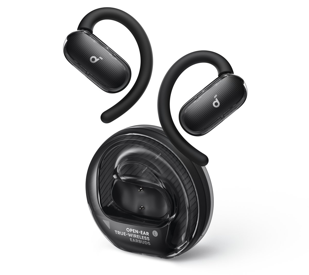Soundcore V40i by Anker, open-ear hoofdtelefoon, kristalhelder ontwerp, 4 verstelbare standen voor een goede pasvorm in elk oor, 2x diepere bas, IP55, 21 uur afspeeltijd, duidelijke AI-gesprekken, Bluetooth 5.4, app-bediening — afbeelding 5