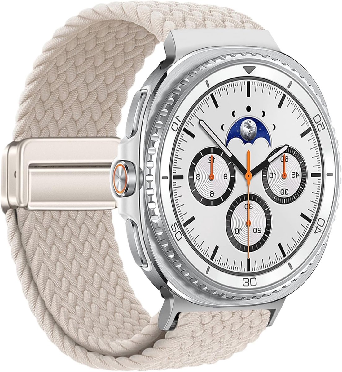 Nylon Vervangband voor Smartwatch, Magnetische Gesp, Geschikt voor 46mm en 40mm Galaxy Watch Modellen, Duurzaam en Comfortabel