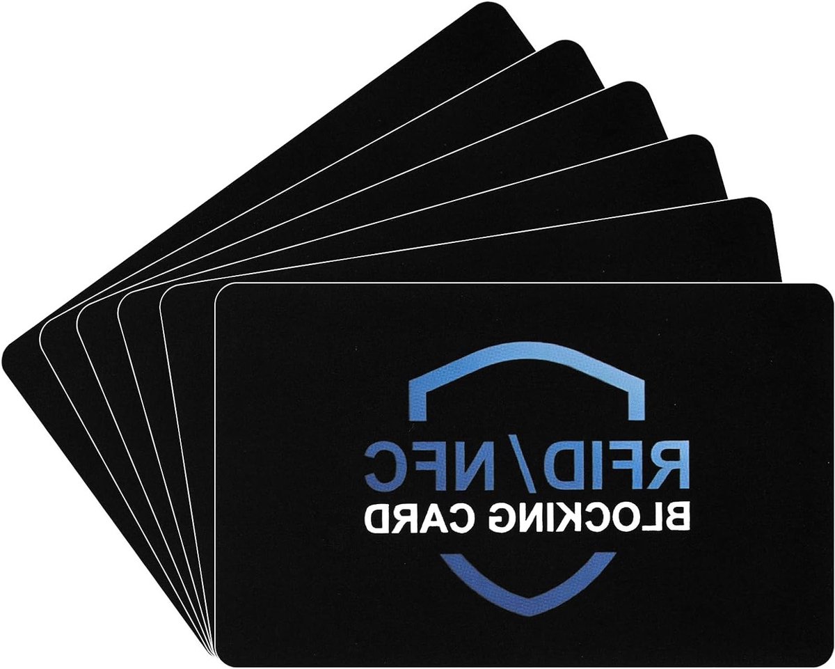 RFID blokkering kaarten, 6 stuks, bescherming tegen skimming, lichtgewicht en duurzaam, ideaal voor dagelijks gebruik en reizen