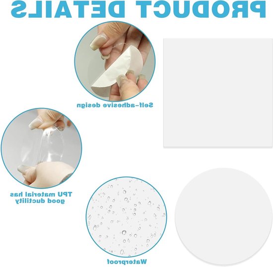 Complete Set van 10 Opblaasbare Reparatie Patches voor Luchtbedden en Zwembaden, Waterdicht en Zelfklevend, Ideaal voor Snelle Herstellingen en Duurzaam Gebruik van Merkloos — afbeelding 2
