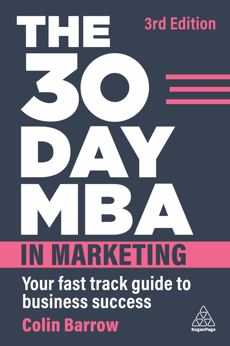 Boekcover: THE 30 DAY MBA IN MARKETING, 3e editie. Met de tekst 'Your fast track guide to business success' en Colin Barrow.