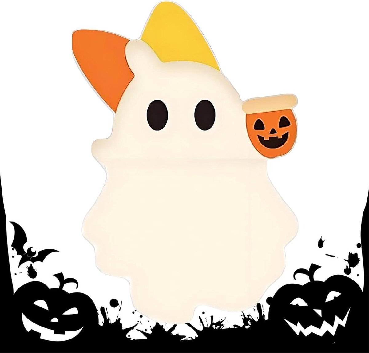 Mini Telefoon Figuurtje - Smartphone Decoratie - Telefoon Personalisatie - Speels Spook Motief - 25 x 15 x 35 cm