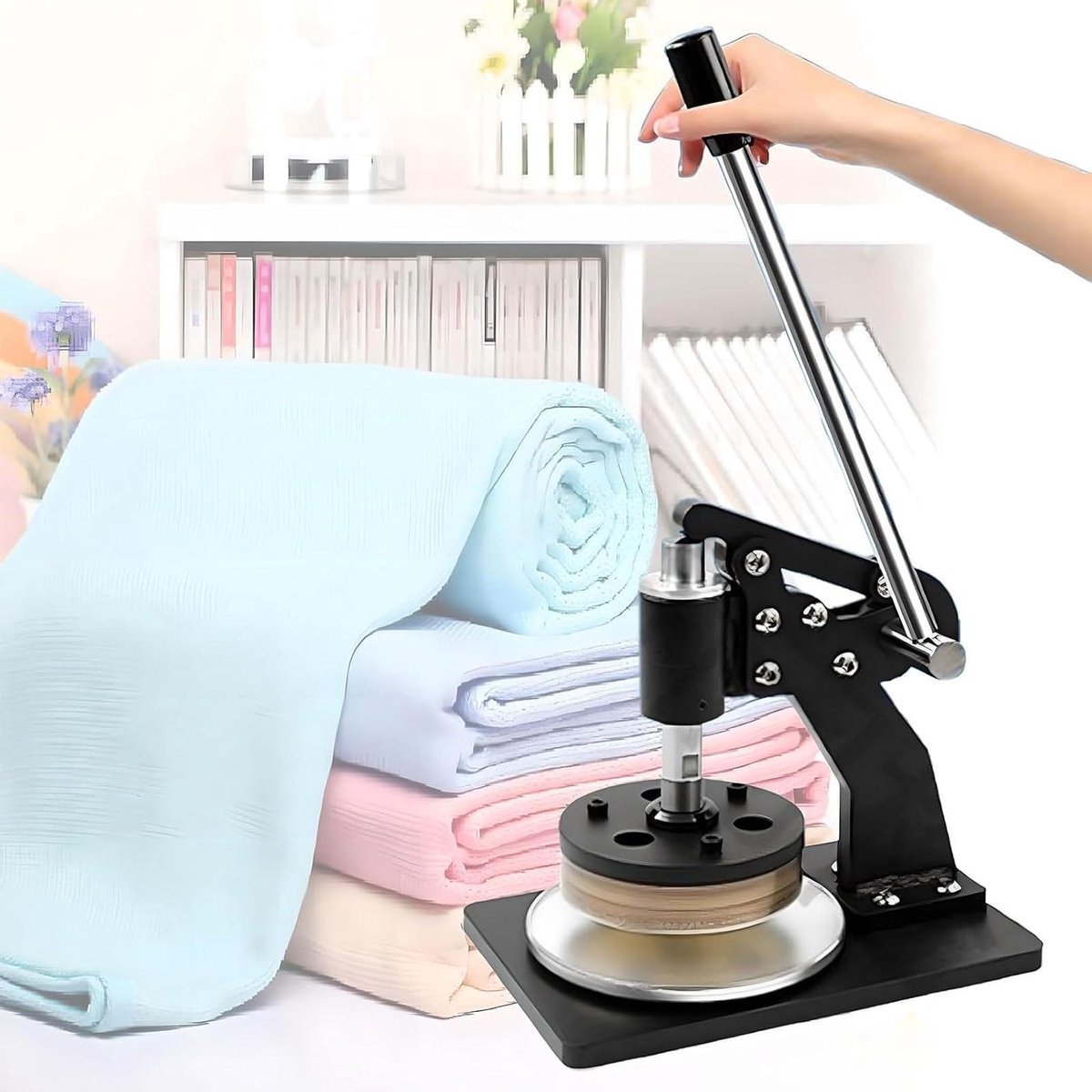 Stoffen Snijmachine - Monster Snijder - Nauwkeurig Monsternemen - Verstelbare Snijdikte - 112 mm Diameter - Zwart