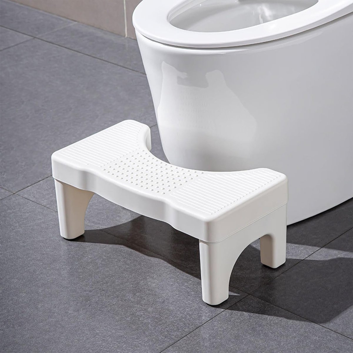 Toiletkruk voor Volwassenen, Kinderen en Ouderen - Antislip Ontwerp voor Verbeterde Spijsvertering en Comfort, Compact 39 x 26 cm
