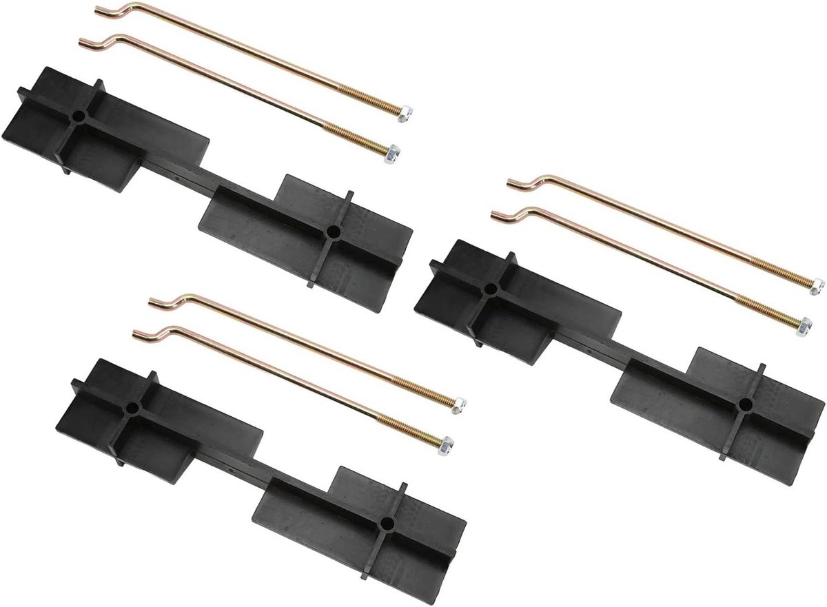 Batterijhouder Plaat - Accu Bevestiging Set - Accu's Beveiligen - Robuuste Metaalconstructie - 30 x 22 x 4 cm - Zwart