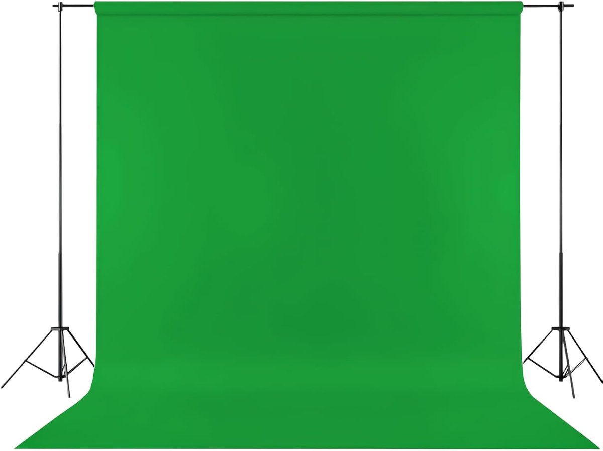 Green Screen met Statief - Achtergronddoek - Achtergrond voor Fotostudio - beeldbewerking