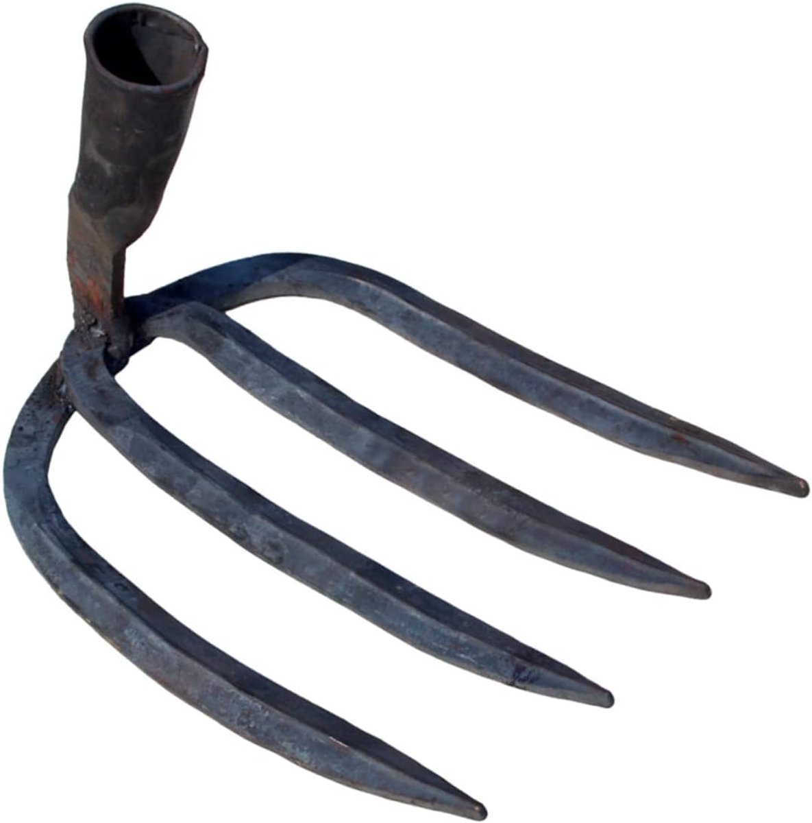 Tuin Rake - Blad Rijs - Tuin Onderhoud - Hand Gesmeed - 4 Tanden - Zwart