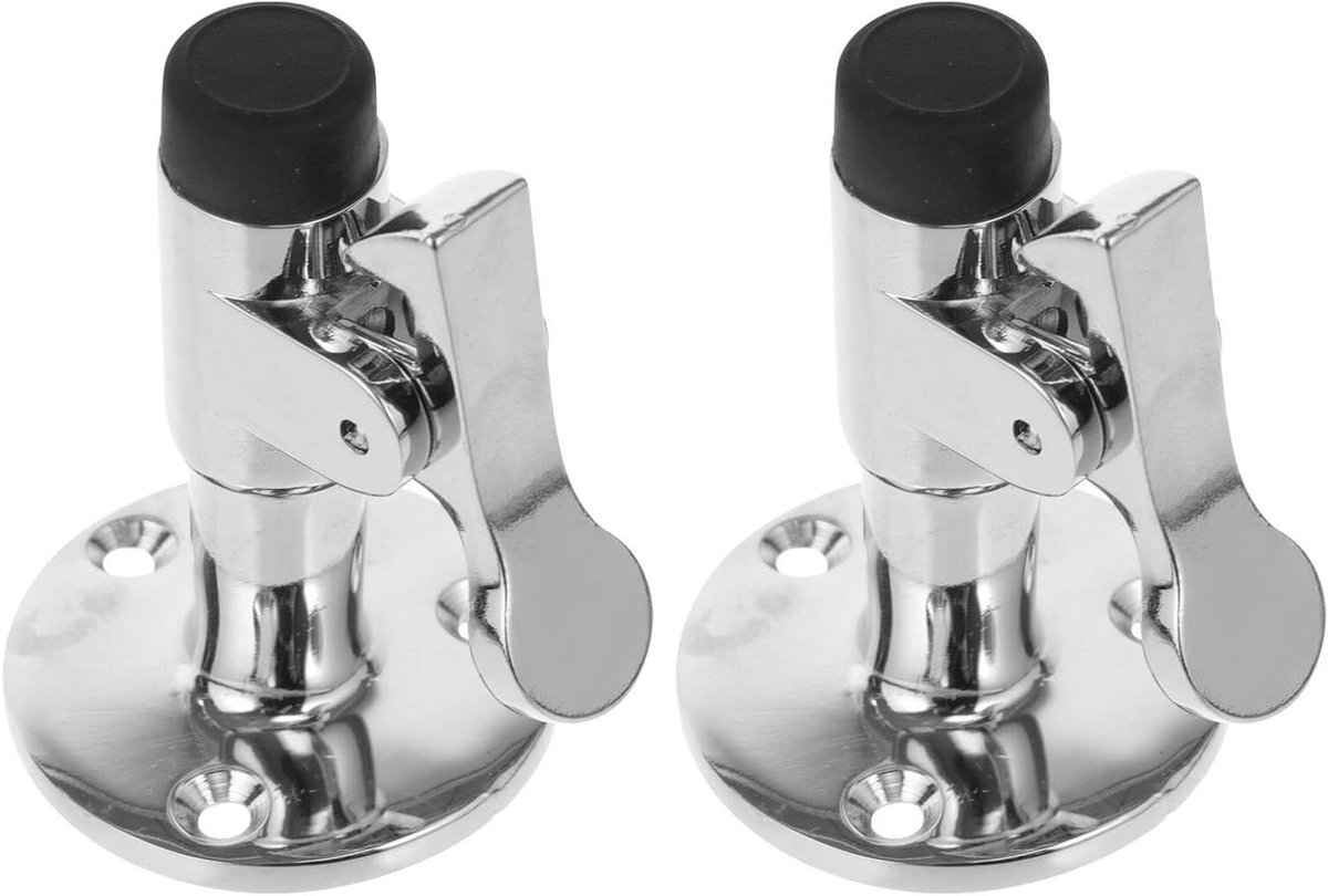 Roestvrijstalen Deurstopper - Deurvastzetter Boot - Maritiem Gebruik - Winddichte Stabiliteit - 7x5x5 cm - Zilver