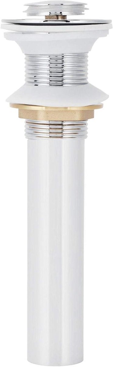 Afvoerplug Zonder Overloop - Bout Gootsteen - Badkamer Vernieuwen - Messing Constructie - 3 cm Diameter - Verchroomd