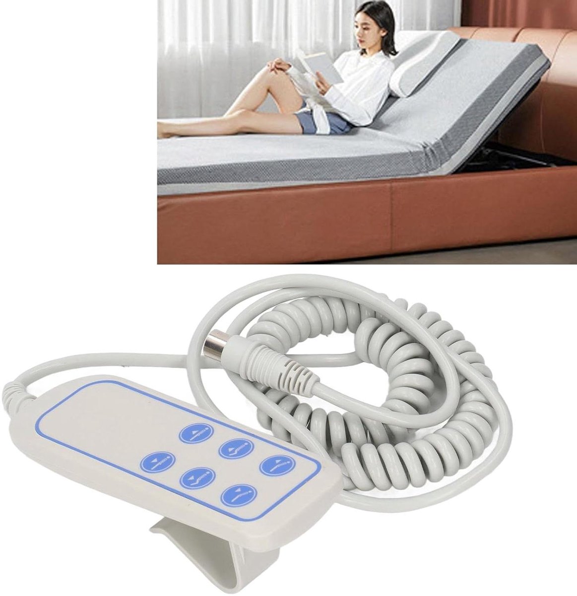 Bed Controller - Afstandsbediening Lift - Elektrisch Verstelbaar - IP66 Waterdicht - 8 Pin - Zwart