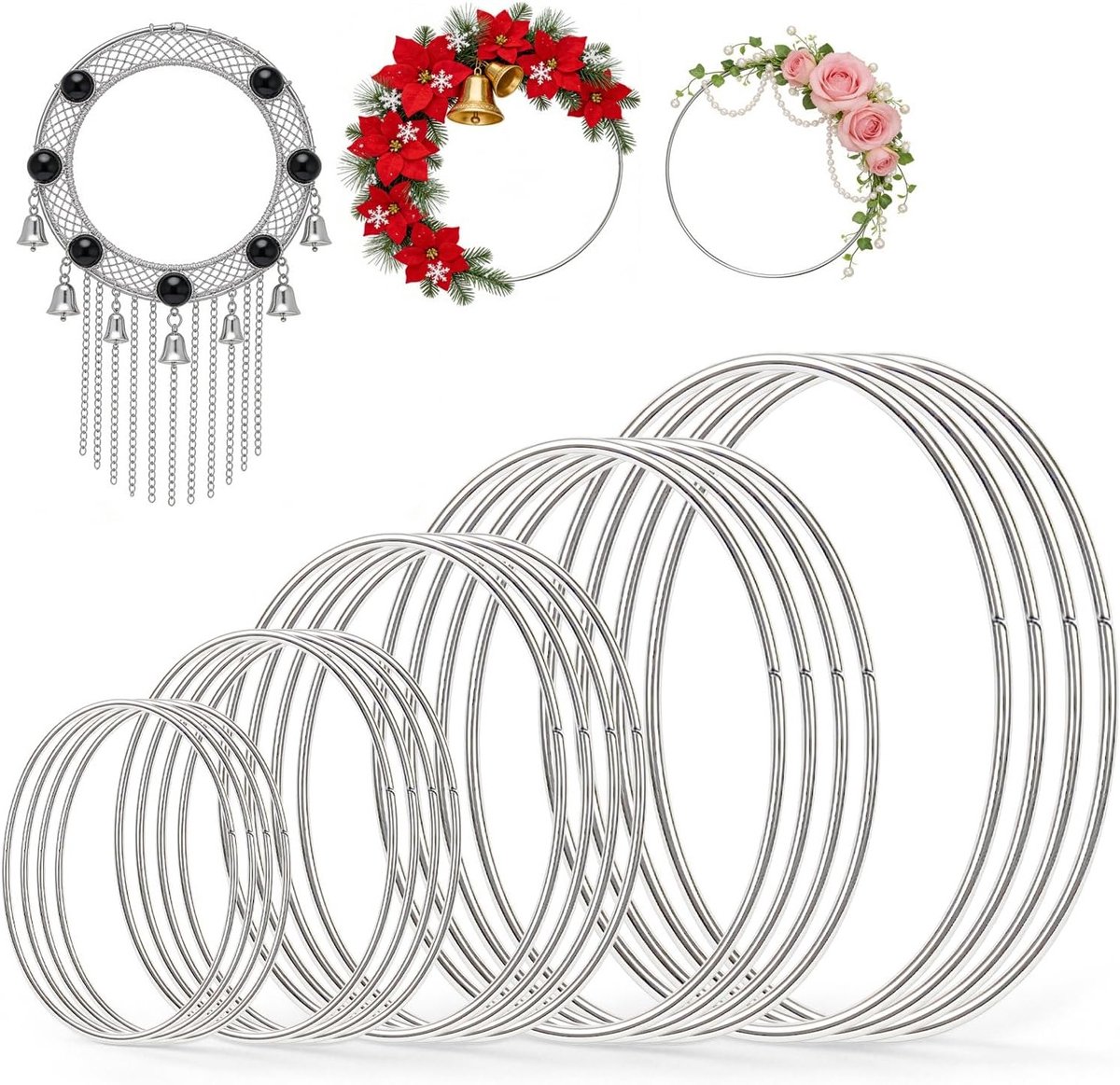 20 Stuks Metalen Ringen Set voor Knutselen en Decoratie - 5 Verschillende Maten