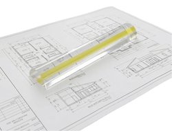 Vergrootliniaal Acryl - Leesliniaal Vergrootglas - Moeiteloos Lezen - 2x Vergroting - Stripvorm - Transparant