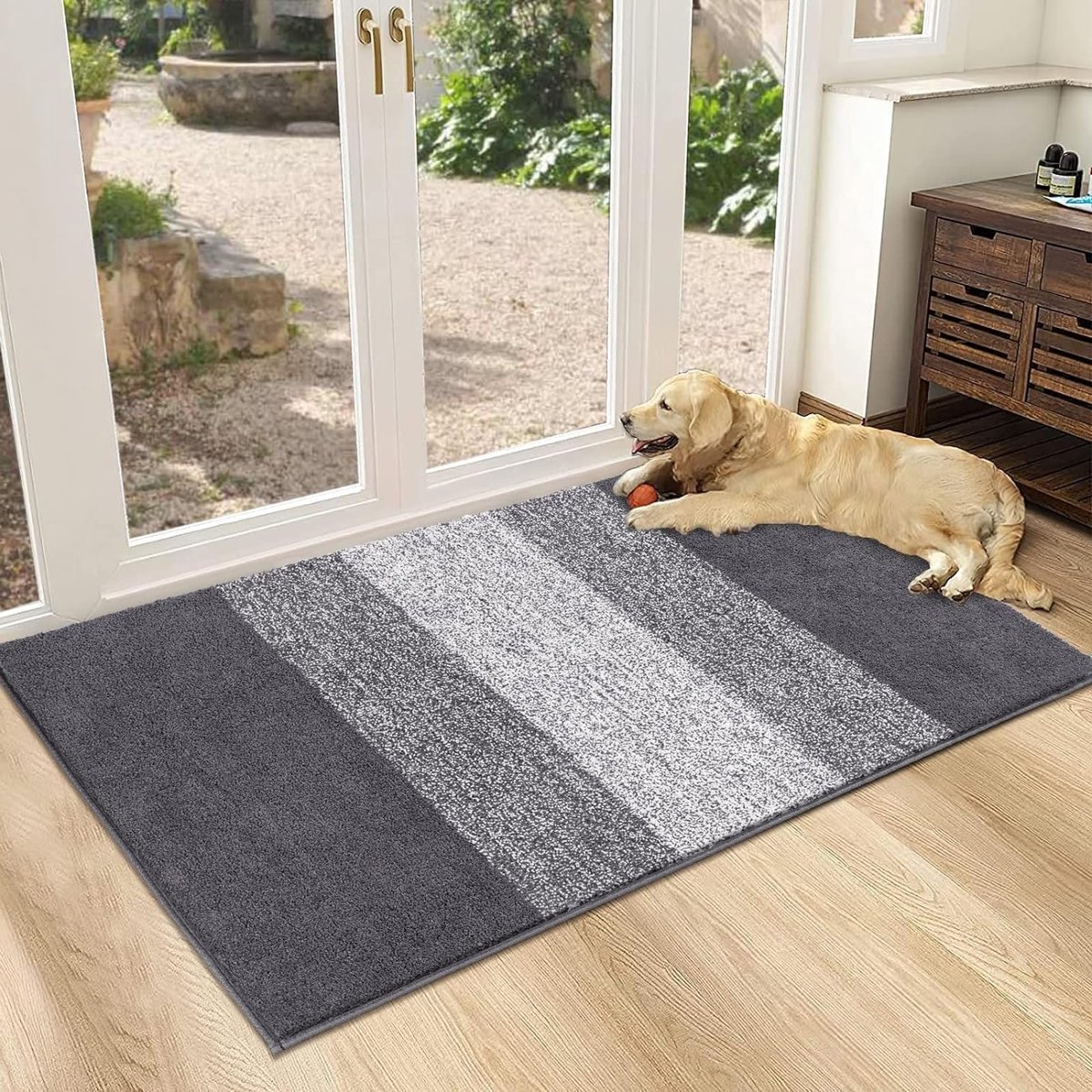Binnen- en Buitendeurmat Antislip, Machinewasbaar en Hoog Absorberend voor Huisdieren - Gr