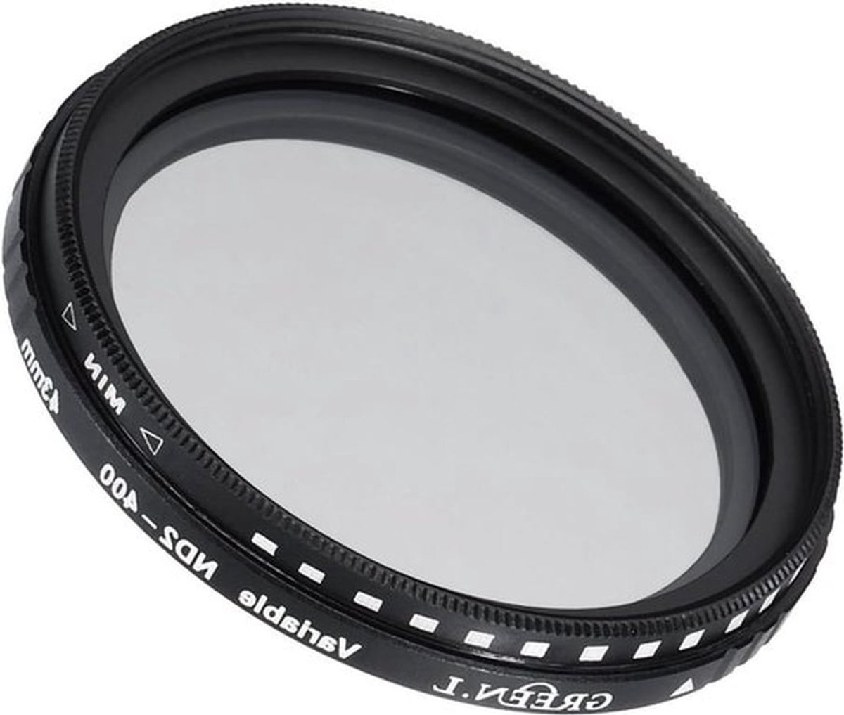 Variabel ND2-400 Lensfilter voor 43mm fotolens - neutraal-dichtheidsfilter met variabele dichtheid.