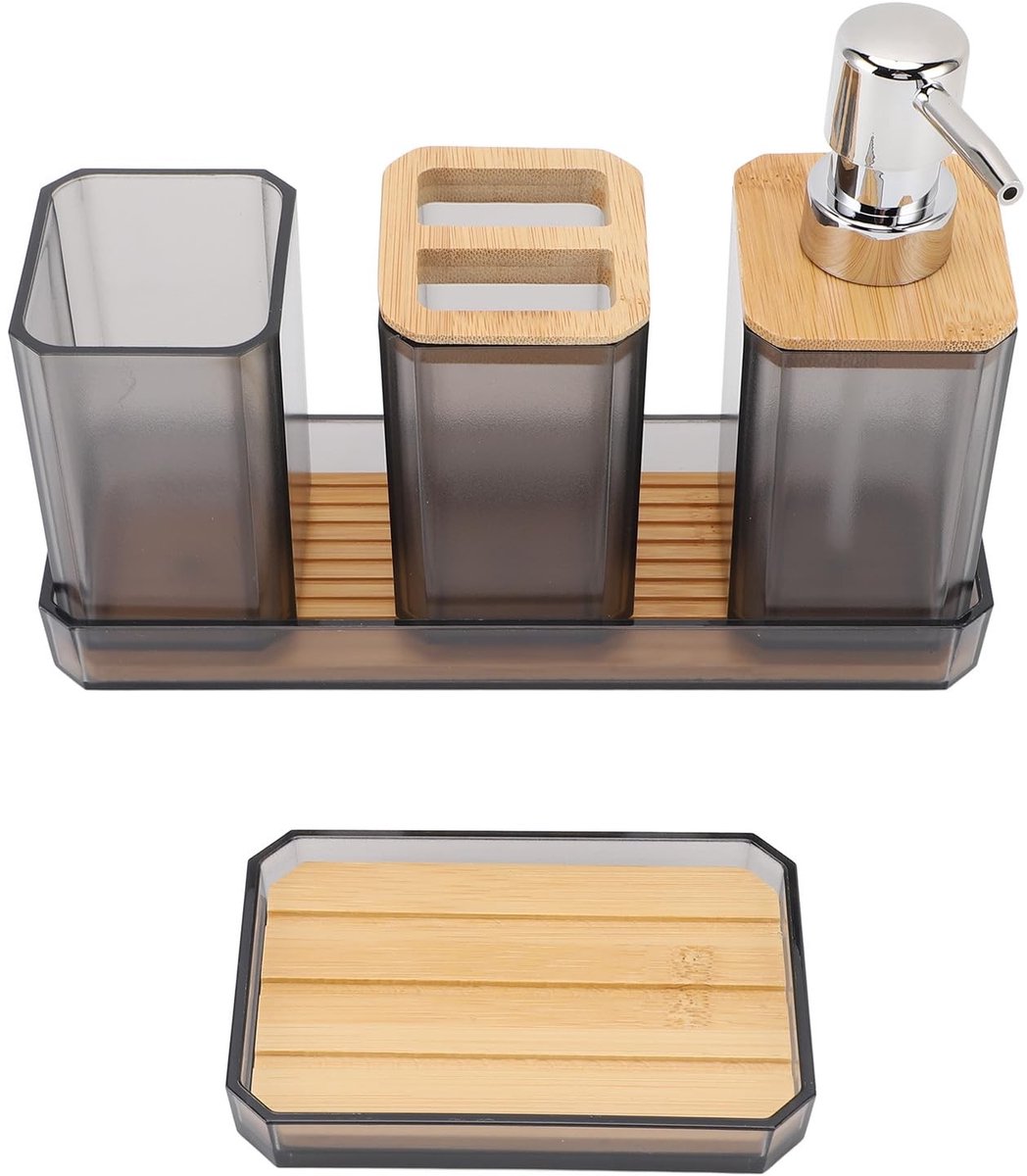 Dailygoods- Badkameraccessoireset 3-delig - Lotionflessen