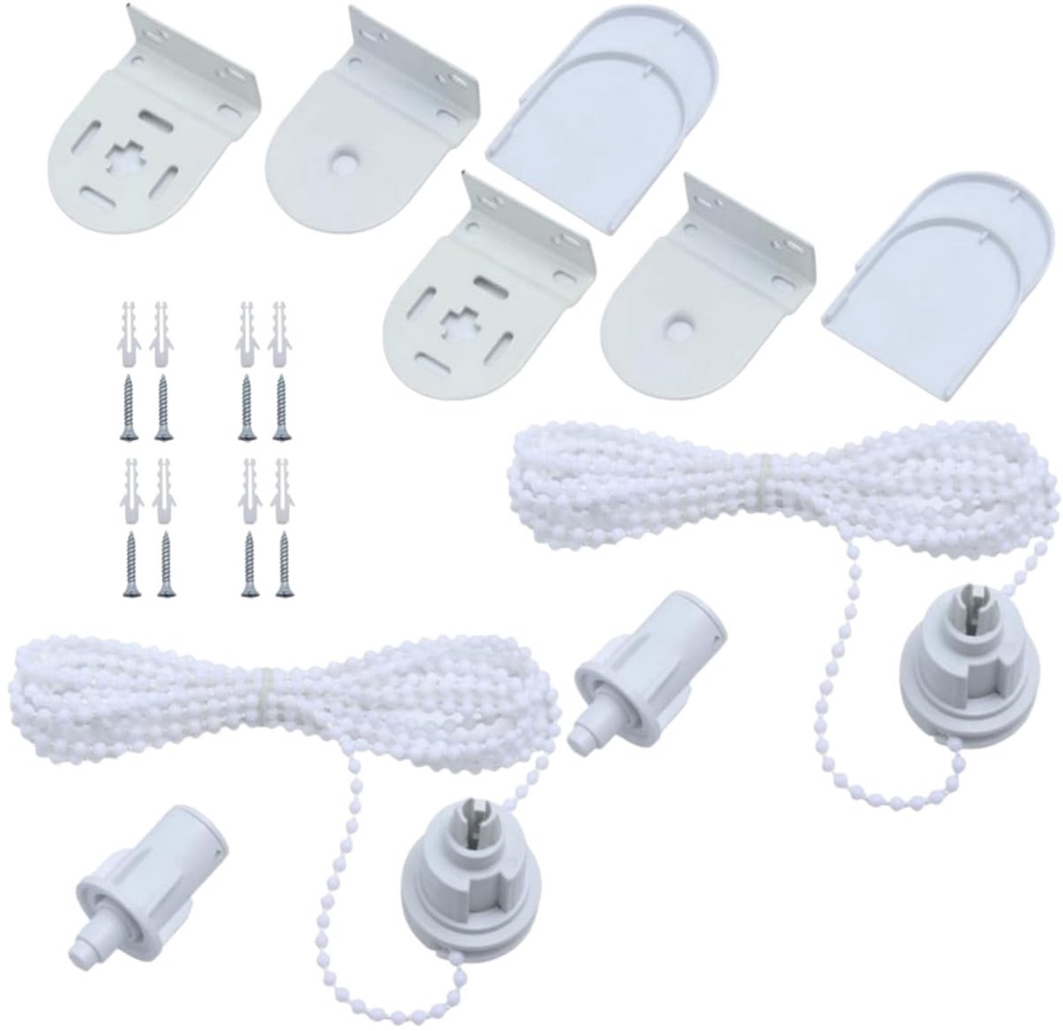 Dailygoods - Dailygoody - Rolluiken Houders - Montageset voor Rolluiken - Wit - Verduisteringsrolgordijnen - Geschikt voor Ramen - Accessoires voor Binnen