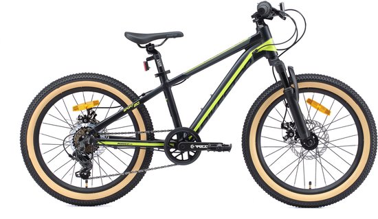 Bikestar kinderfiets MTB Sport 7speed 20inch zwart/groen van Bikestar — afbeelding 2