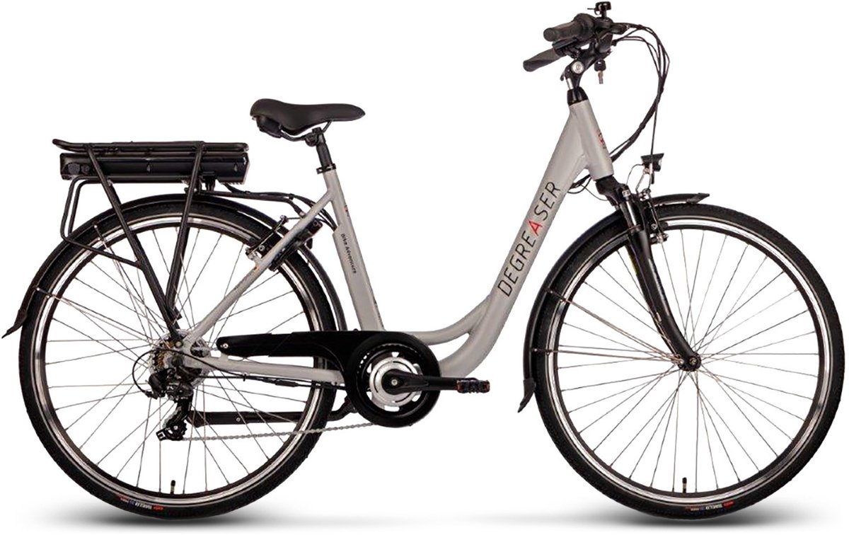 Saxonette Degreaser elektrische fiets - dames ebike 50 cm 10.4 Ah 7sp zilver